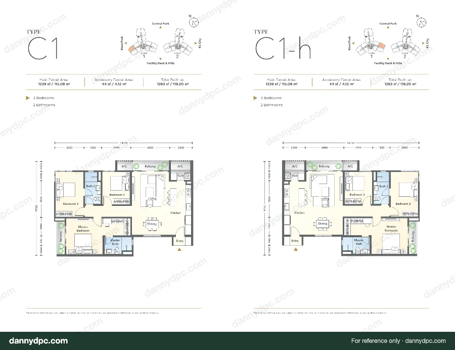 South Brooks Desa ParkCity Type C1 floor plan