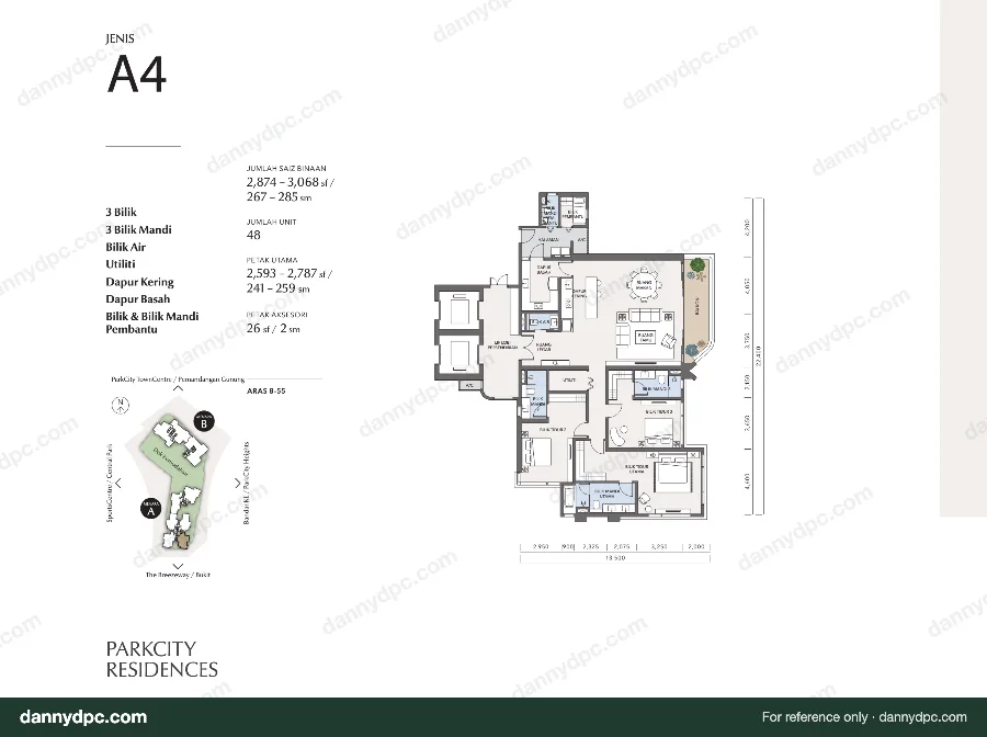 ParkCity Residences Desa ParkCity Type A4 ParkCity Residences floor plan