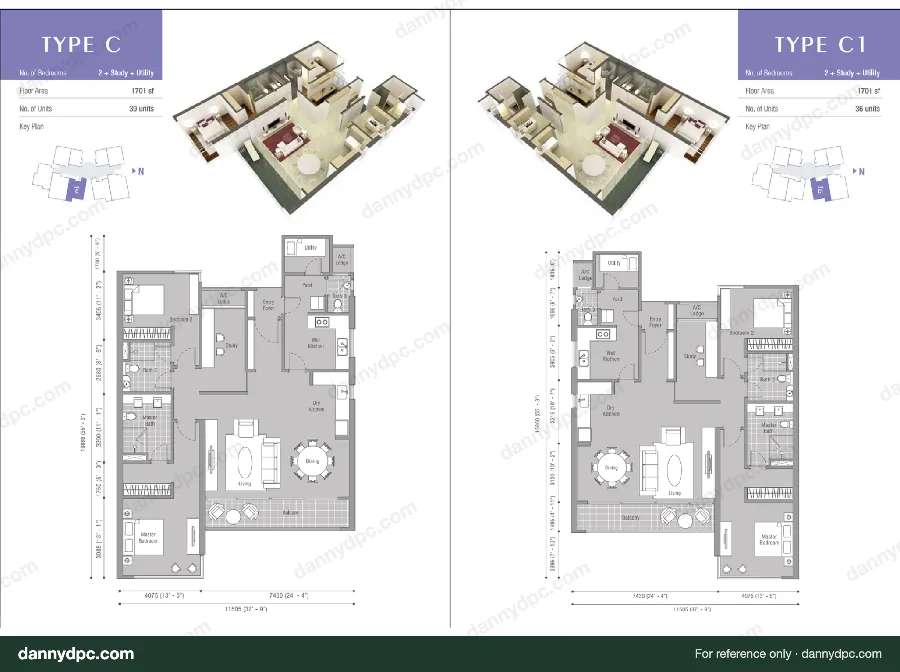 The Westside One Desa ParkCity Type C1 floor plan