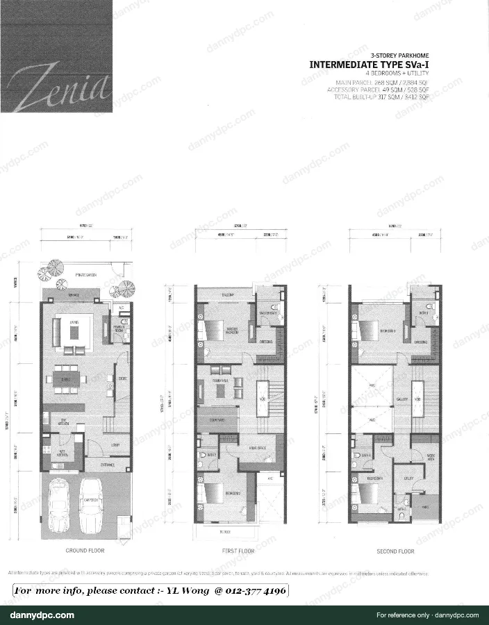 Zenia Desa ParkCity Zenia 3-sty Intermediate Type SVa-I floor plan