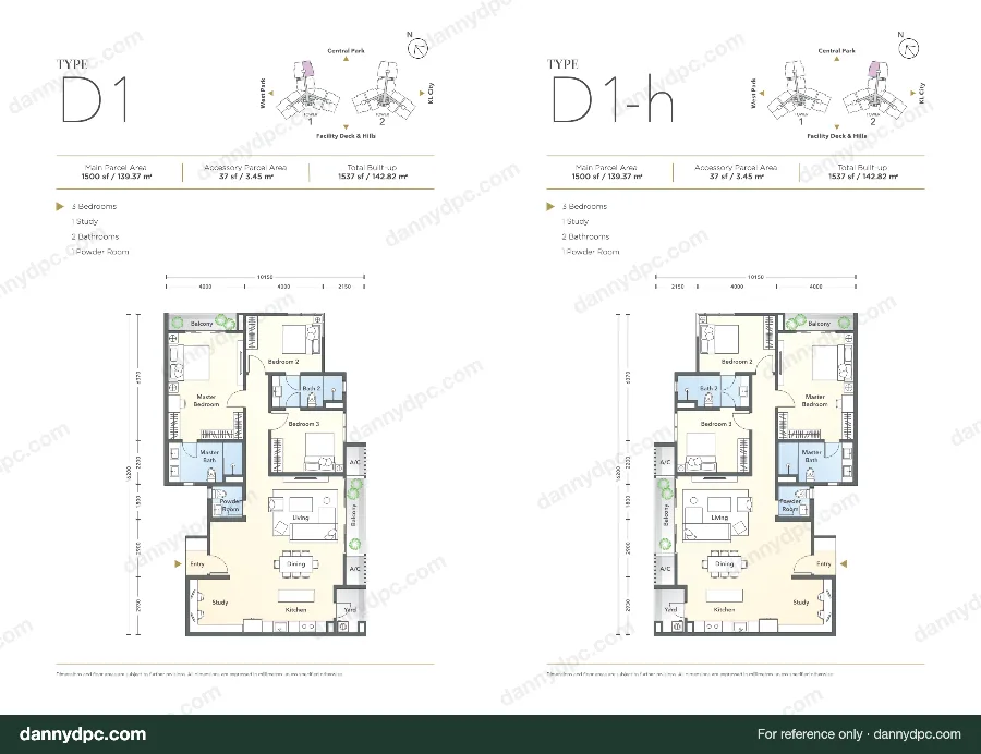 South Brooks Desa ParkCity Type D1 floor plan
