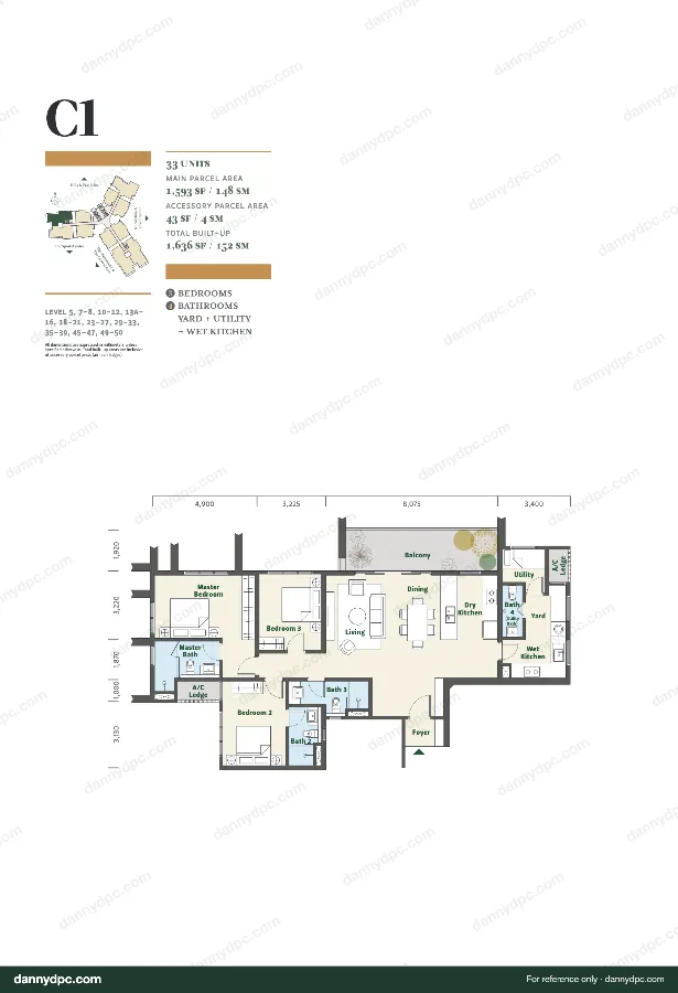 Park Place Desa ParkCity Type C1 floor plan