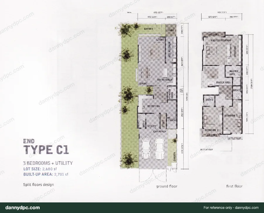 Amelia Desa ParkCity Type C1 floor plan