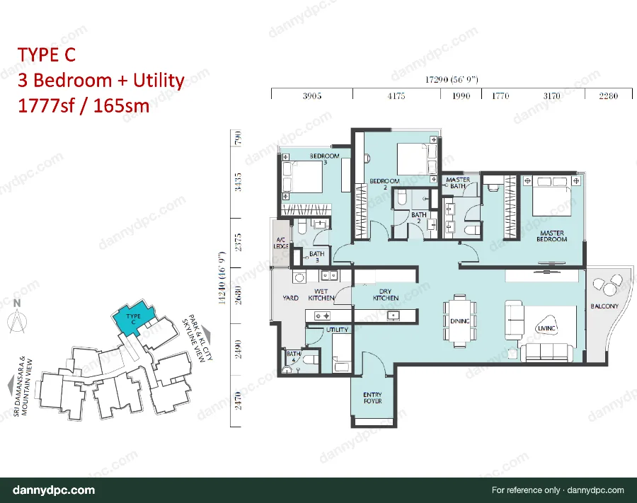 The Westside II Desa ParkCity Type C floor plan
