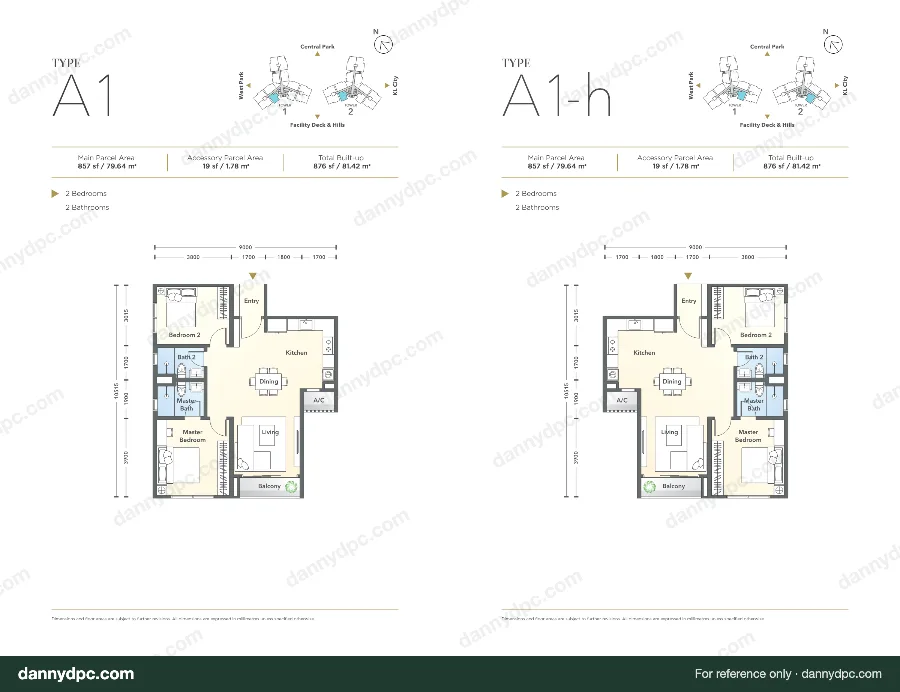 South Brooks Desa ParkCity Type A1 floor plan