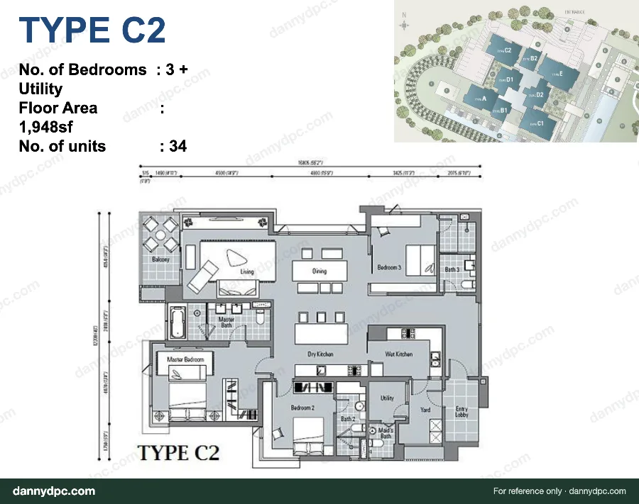 The Northshore Gardens Desa ParkCity Type C2 floor plan