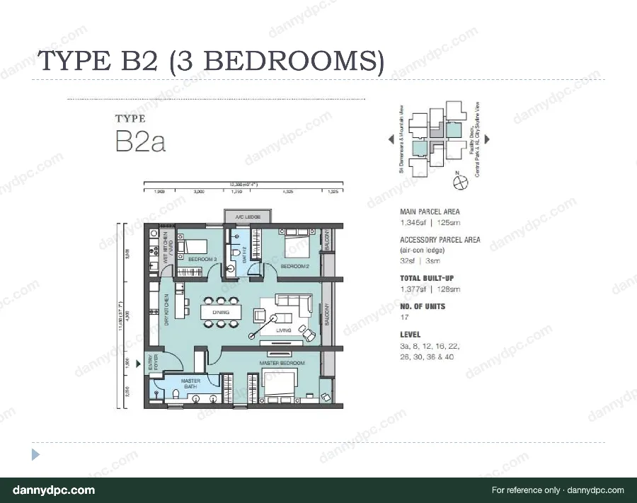 One Central Park (OCP) Desa ParkCity Type B2 floor plan