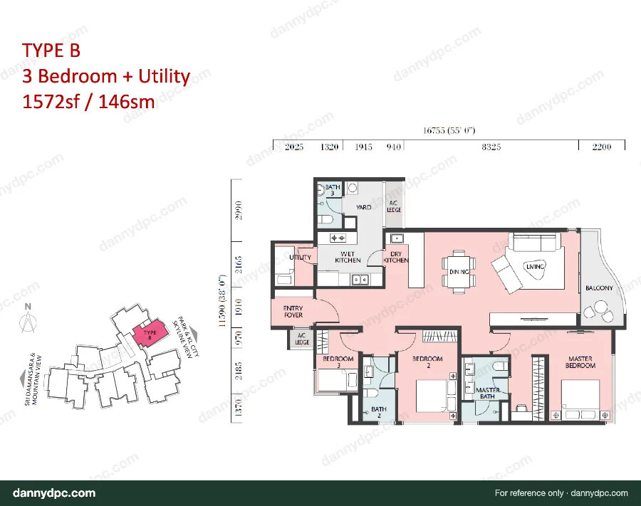 The Westside II Desa ParkCity Type B floor plan