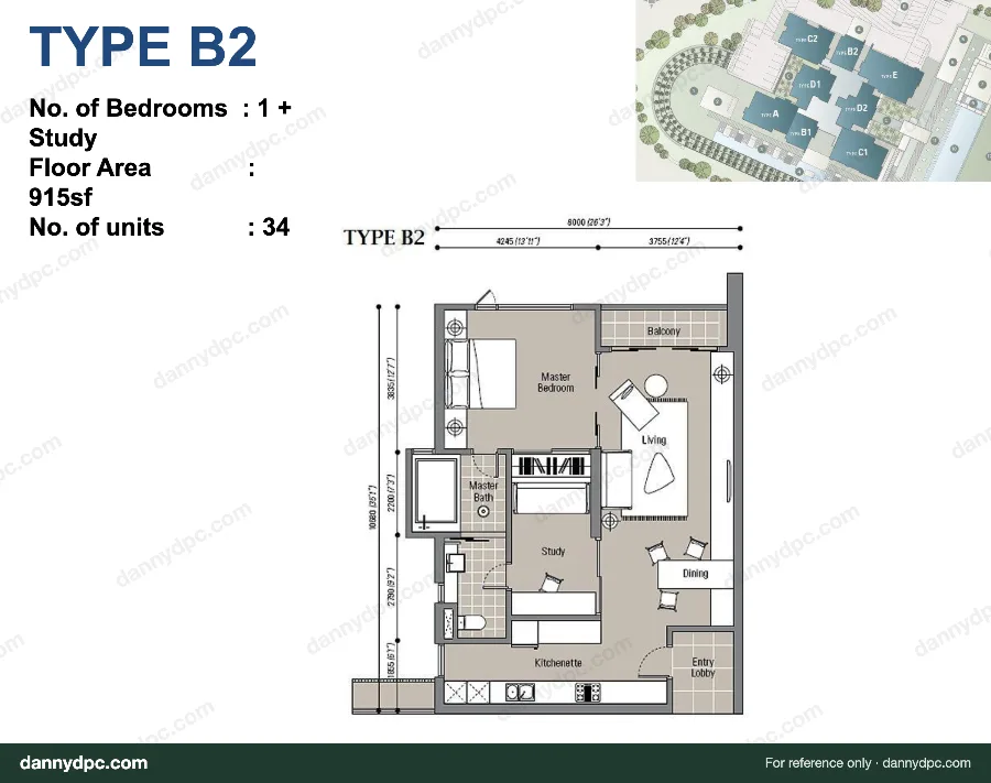 The Northshore Gardens Desa ParkCity Type B2 floor plan