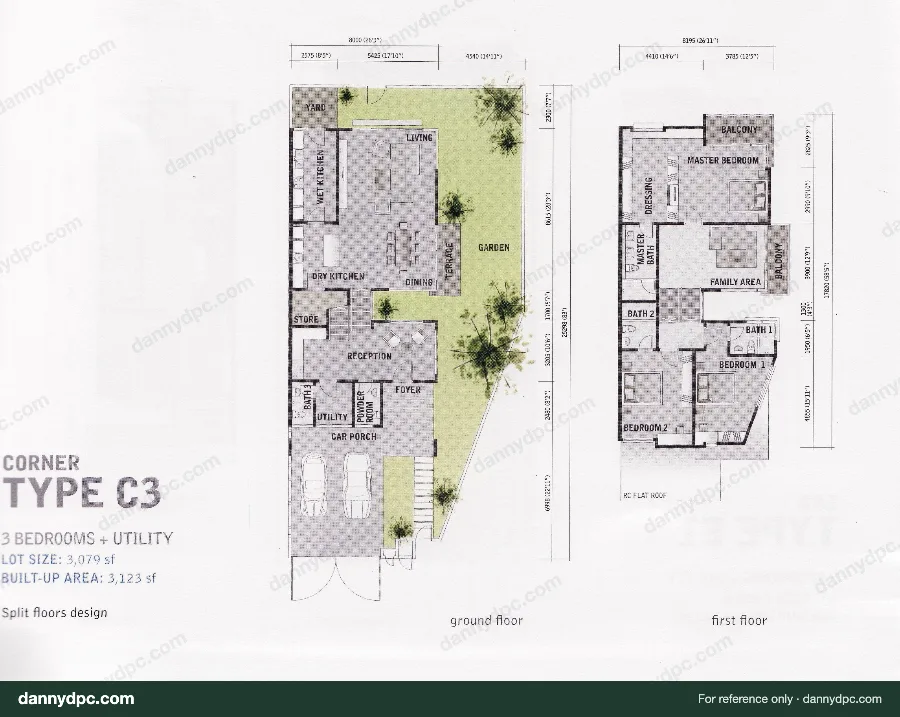 Amelia Desa ParkCity Type C3 floor plan