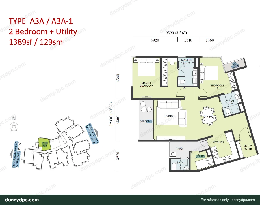 The Westside II Desa ParkCity Type A3A floor plan