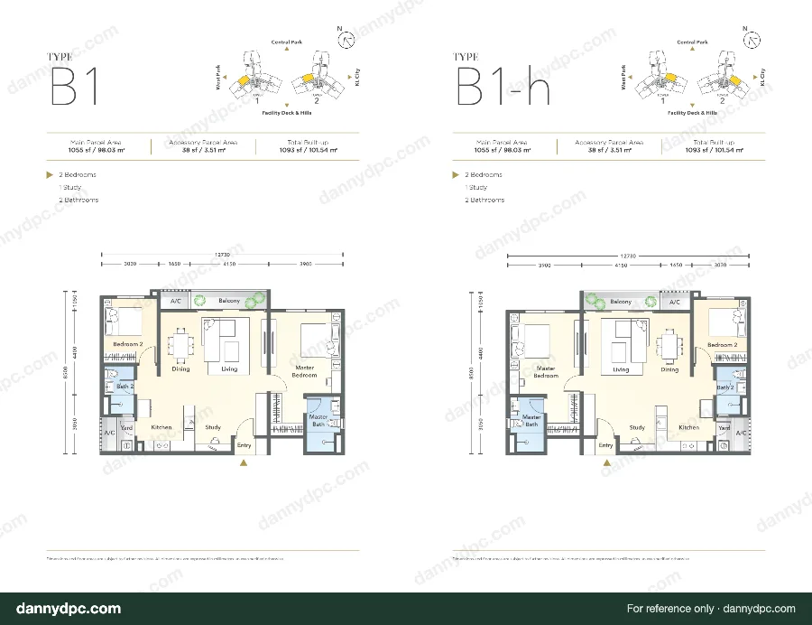 South Brooks Desa ParkCity Type B1 floor plan