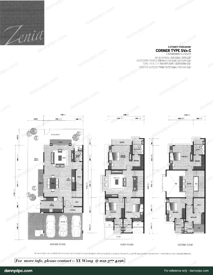 Zenia Desa ParkCity Zenia 3-sty Corner SVA-C floor plan