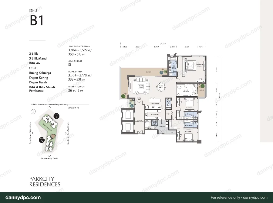 ParkCity Residences Desa ParkCity Type B1 ParkCity Residences floor plan