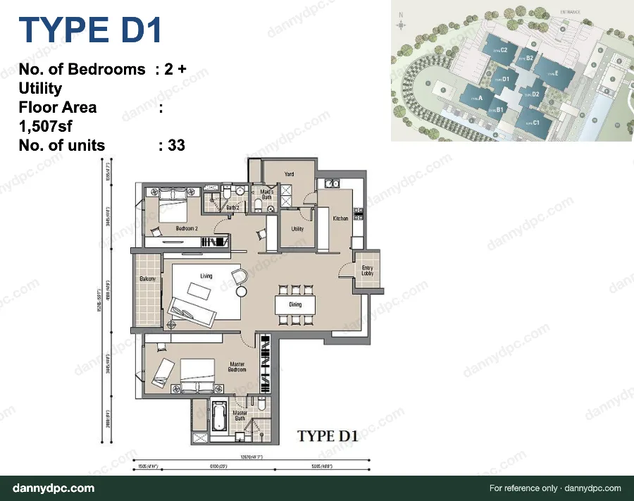The Northshore Gardens Desa ParkCity Type D1 floor plan