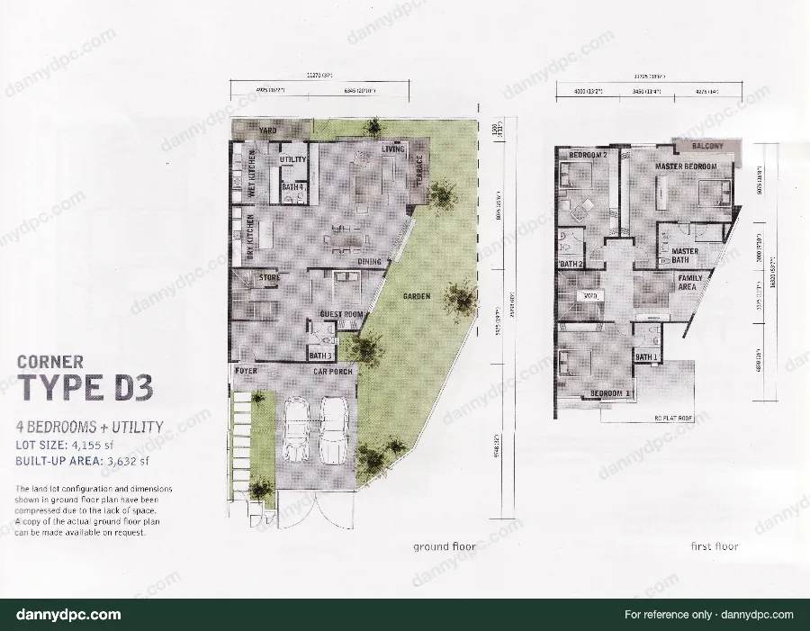 Amelia Desa ParkCity Type D3 floor plan