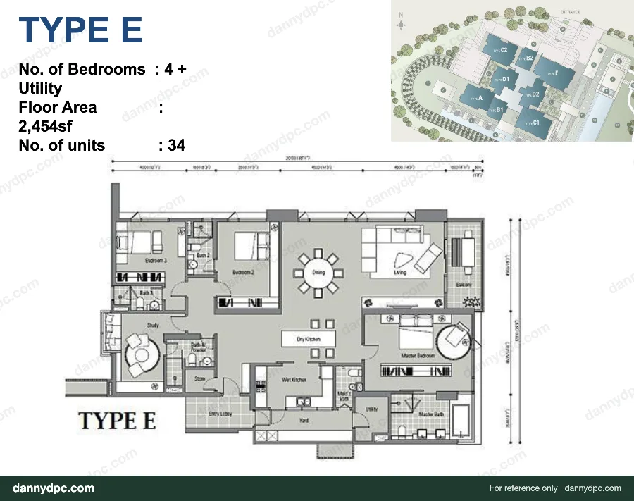 The Northshore Gardens Desa ParkCity Type E floor plan