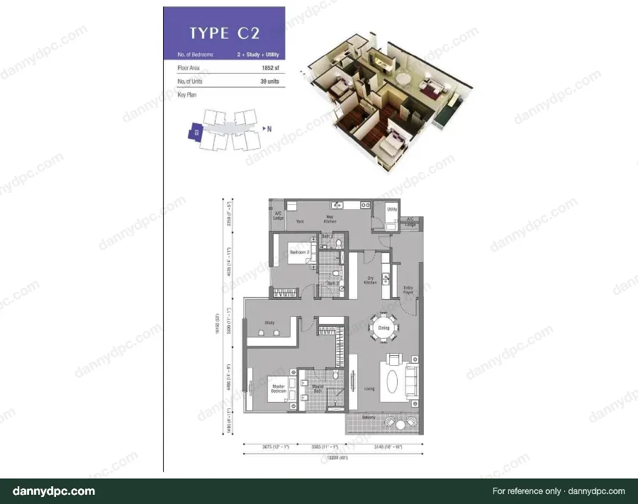 The Westside One Desa ParkCity Type C2 floor plan