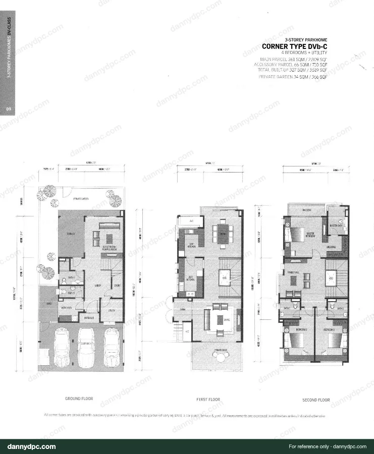 Zenia Desa ParkCity Zenia 3-sty Corner DVb-C floor plan