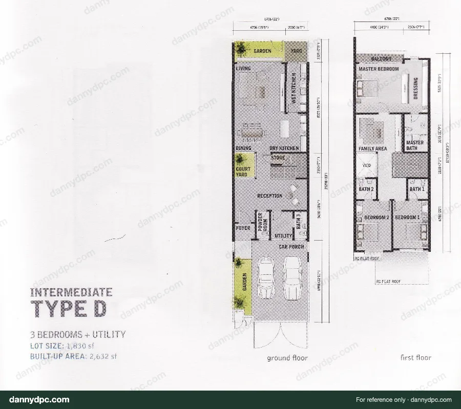 Amelia Desa ParkCity Type D floor plan