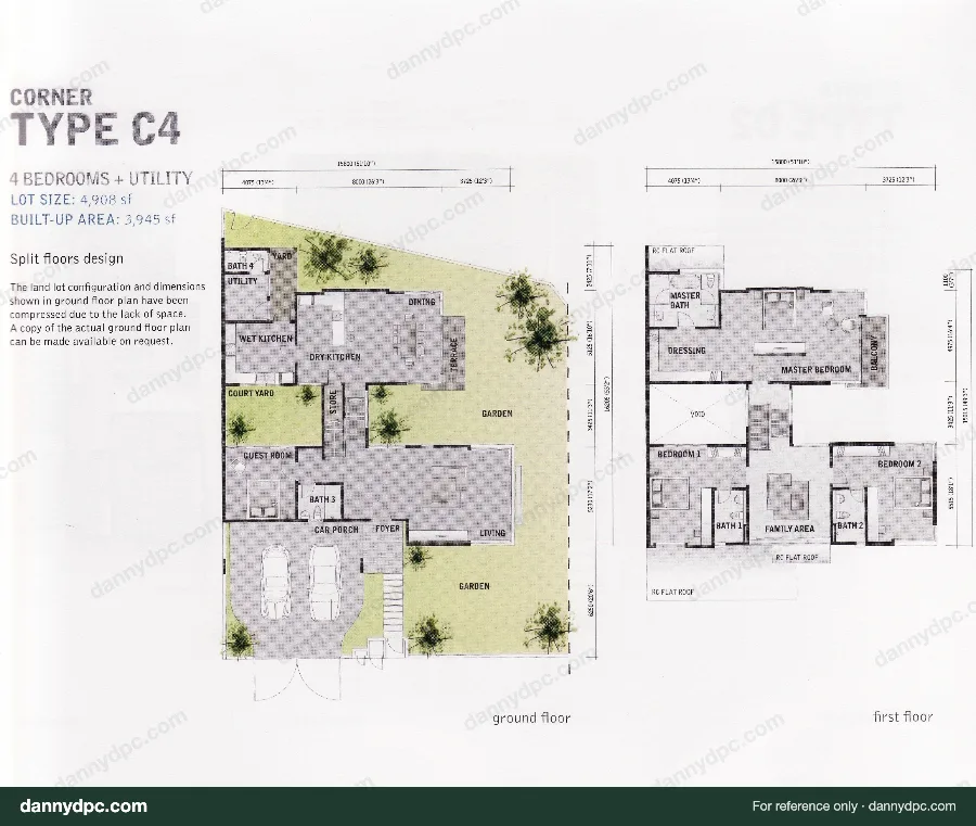 Amelia Desa ParkCity Type C4 floor plan