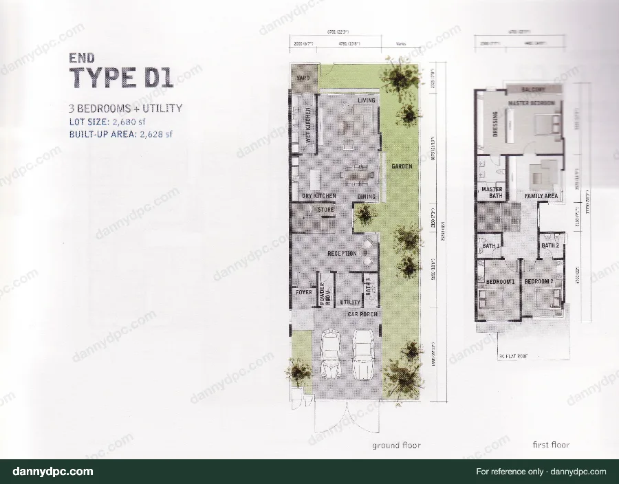 Amelia Desa ParkCity Type D1 floor plan