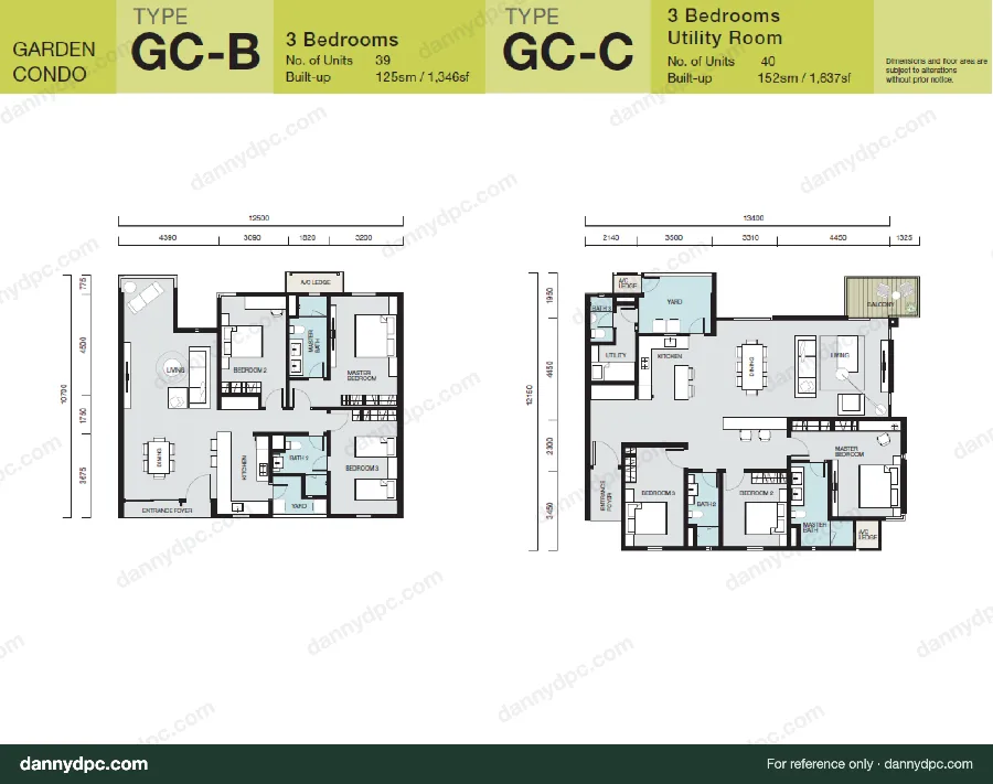 The Breezeway Desa ParkCity Types GC-B and GC-C Garden Condo floor plan
