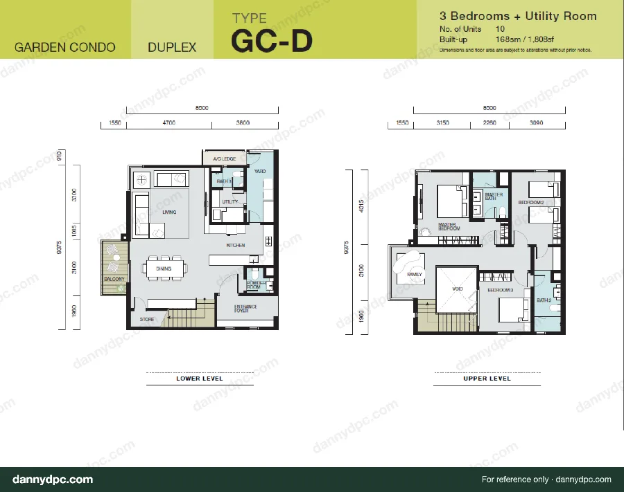 The Breezeway Desa ParkCity Type GC-D Garden Condo Duplex floor plan