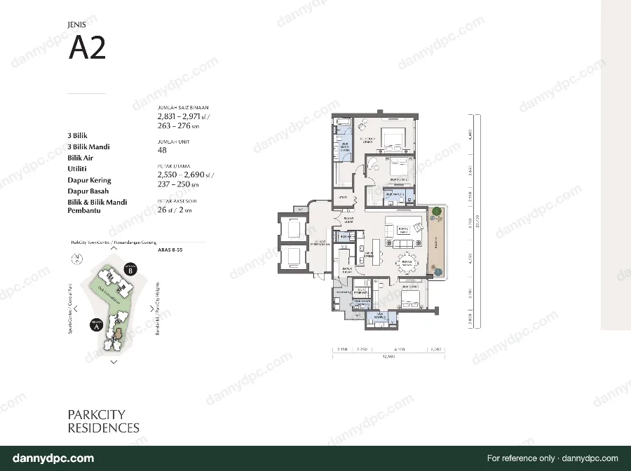 ParkCity Residences Desa ParkCity Type A2 ParkCity Residences floor plan