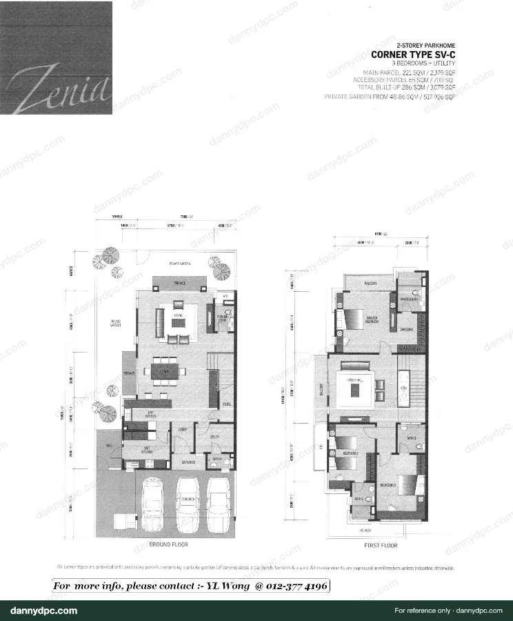 Zenia Desa ParkCity Zenia 2-sty Corner Type SVc floor plan