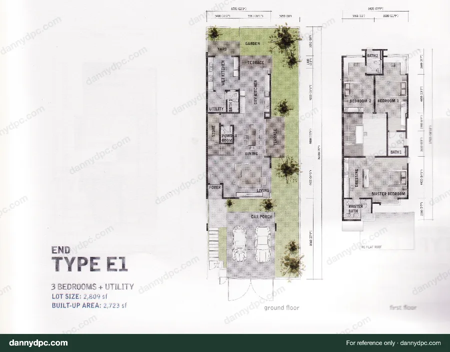 Amelia Desa ParkCity Type E1 floor plan