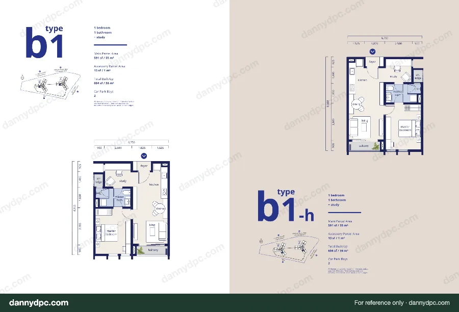Noöra Desa ParkCity Type B1 floor plan