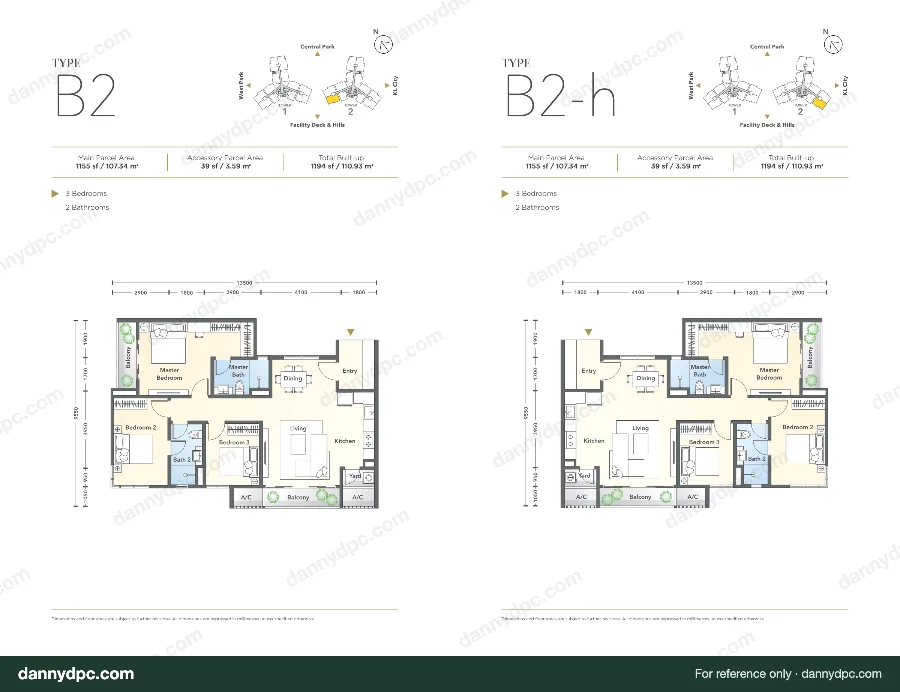 South Brooks Desa ParkCity Type B2 floor plan