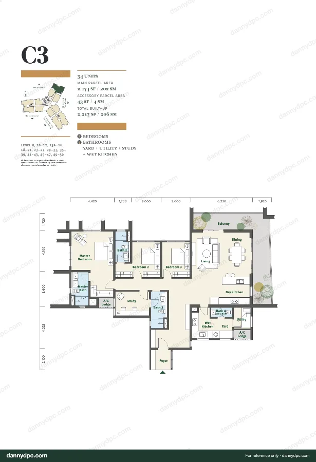 Park Place Desa ParkCity Type C3 floor plan