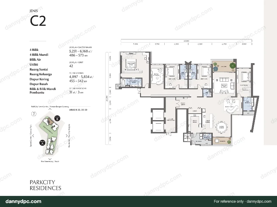 ParkCity Residences Desa ParkCity Type C2 ParkCity Residences floor plan