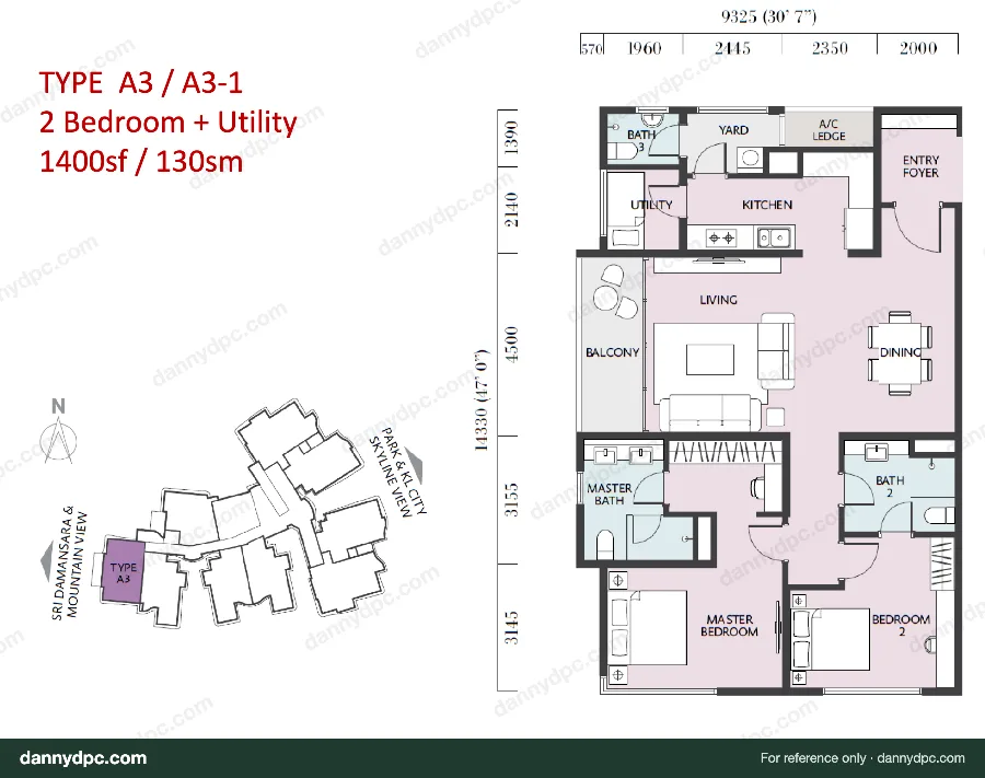 The Westside II Desa ParkCity Type A3 floor plan