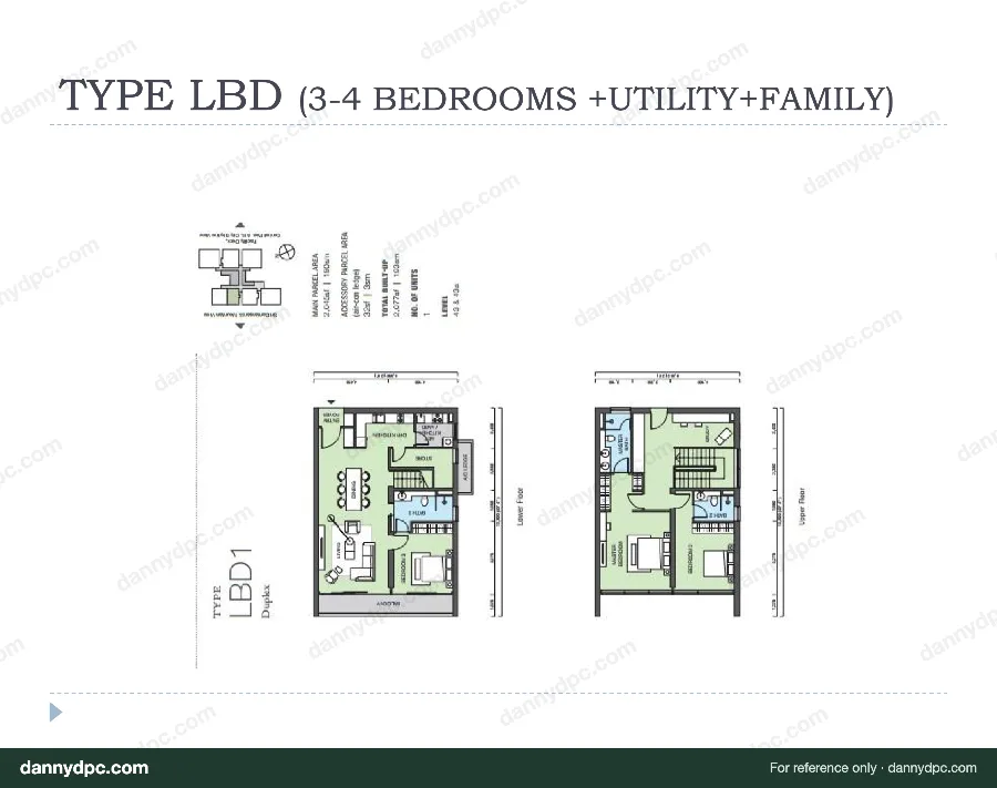 One Central Park (OCP) Desa ParkCity Type LBD floor plan