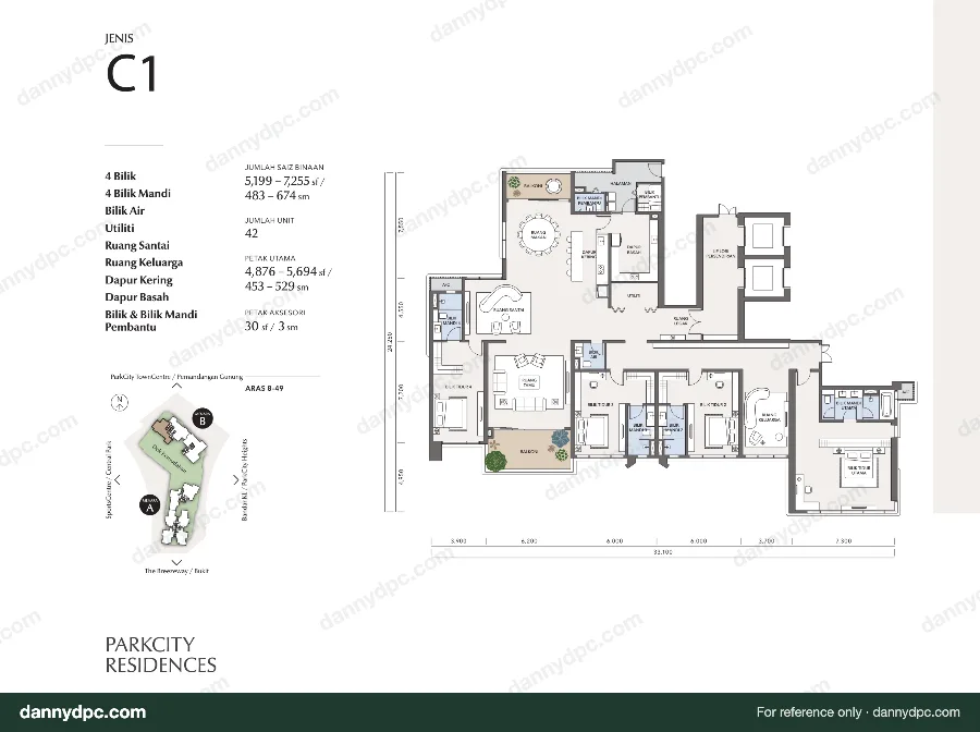 ParkCity Residences Desa ParkCity Type C1 ParkCity Residences floor plan