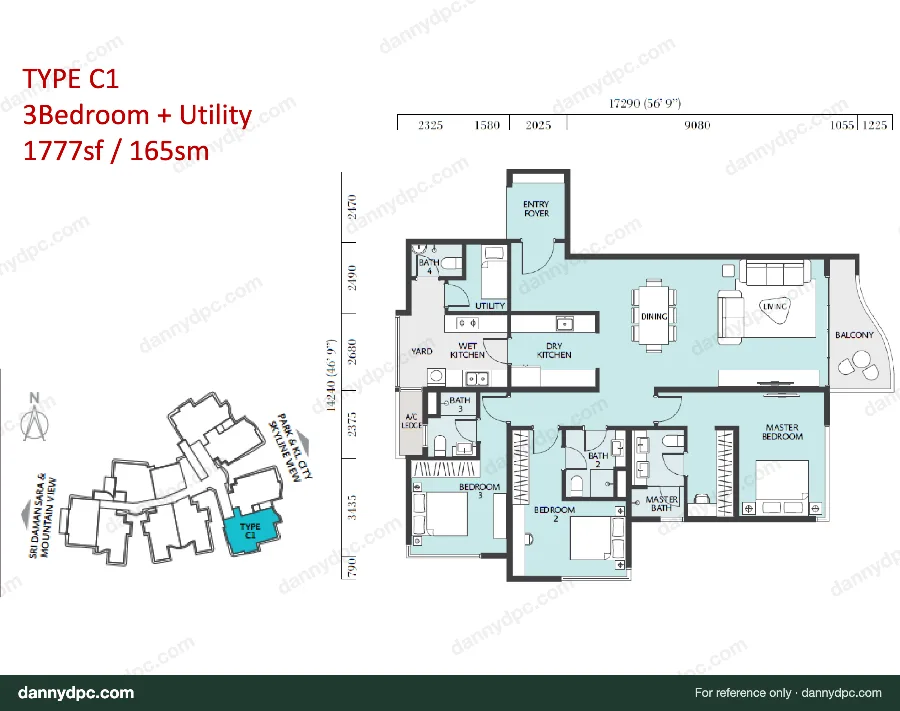 The Westside II Desa ParkCity Type C1 floor plan