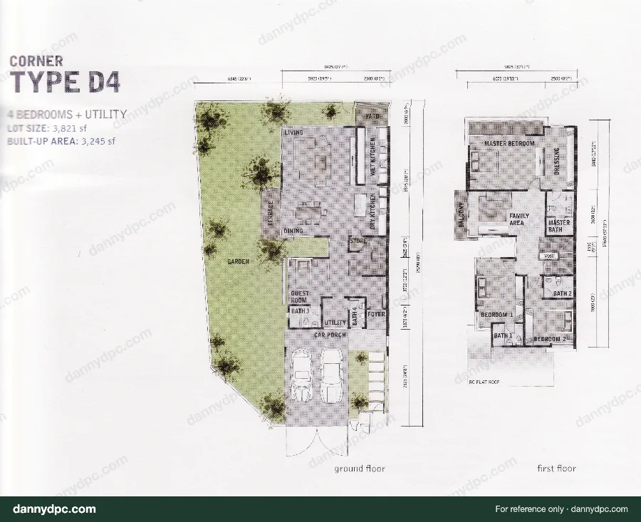 Amelia Desa ParkCity Type D4 floor plan