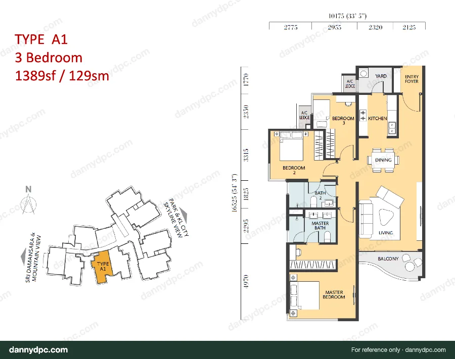 The Westside II Desa ParkCity Type A1 floor plan